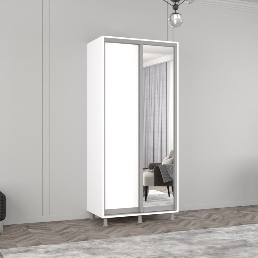 Dulap Aron-S (1.0m - 1.8m) uși glisante din oglindă și PAL