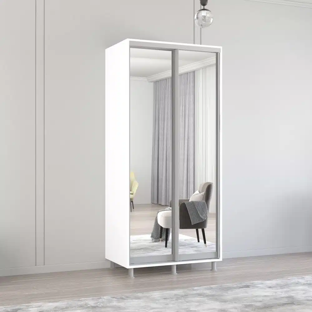 Dulap Aron-S (1.0m - 1.8m) uși glisante din oglinzi