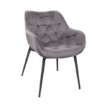 Scaun Lotus Stofa Grey+Black Legs