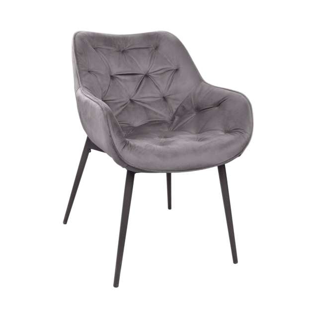 Scaun Lotus Stofa Grey+Black Legs