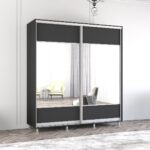 Dulap Aron-P (1.9m - 2.0m) uși glisante din PAL cu oglindă (K1) orizontal