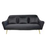 Canapea GLORIOSA(3 locuri) MS01-84+Gold leg Black