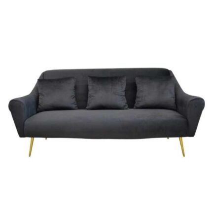 Canapea GLORIOSA(3 locuri) MS01-84+Gold leg Black