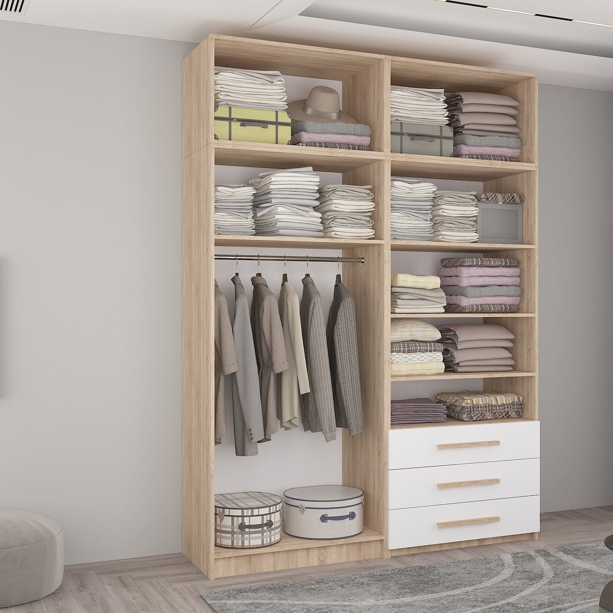 Dulap Smart-Home A+A+B+S 180x56x240/250/260H cm