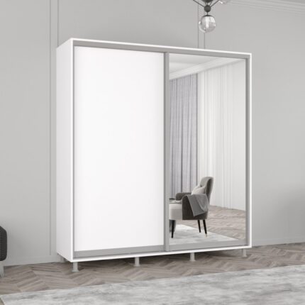 Dulap Aron-P (1.9m - 2.0m) uși glisante din oglindă și PAL
