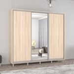 Dulap Aron (2.4m - 2.7m) uși glisante din oglindă și PAL