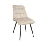 Scaun Capella Catifea Beige HLR9+Black Legs