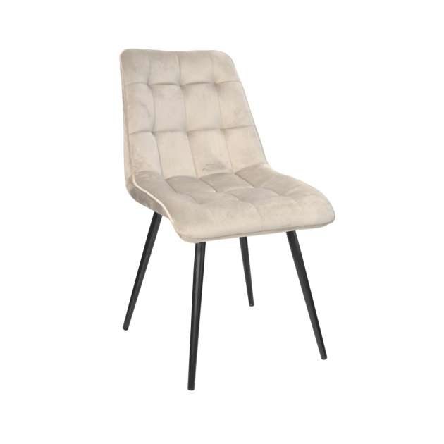 Scaun Capella Catifea Beige HLR9+Black Legs