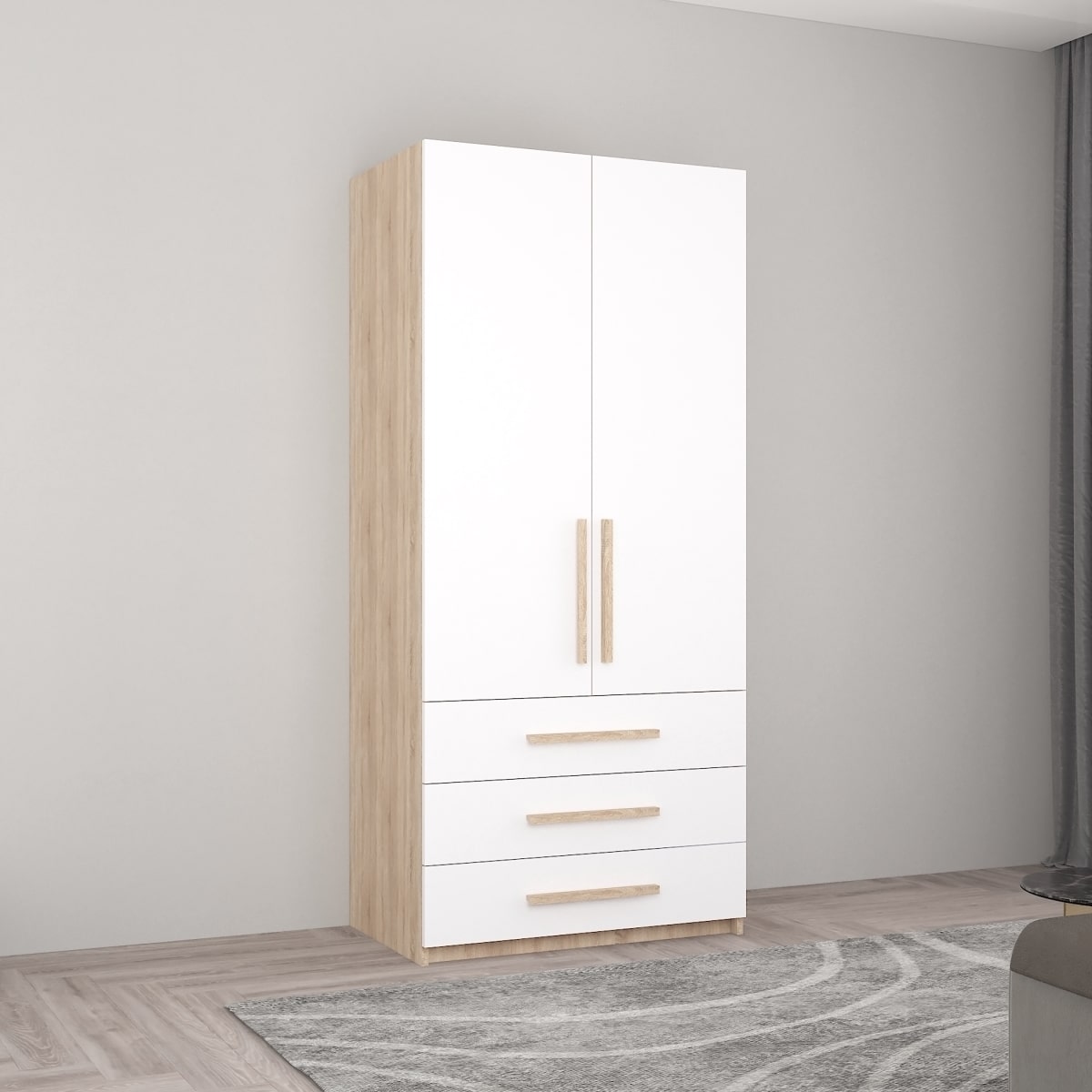 Dulap Smart-Home 0.80x0.56x2.0H m. cu polițe și sertare