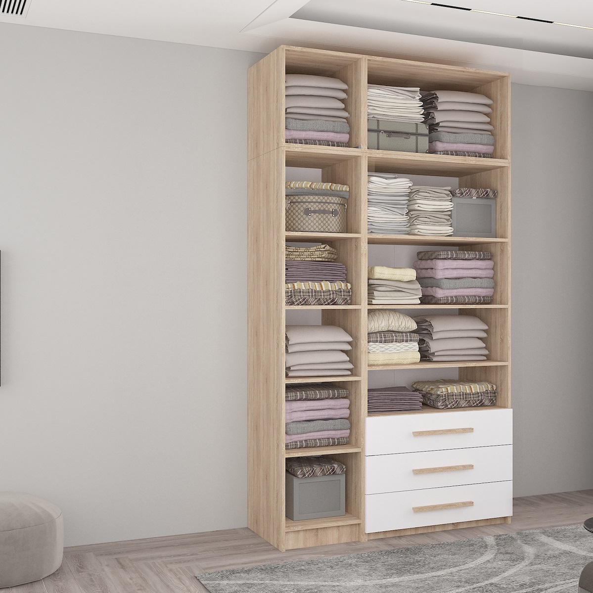 Dulap Smart-Home A+A+P+S 135x56x240/250/260H cm