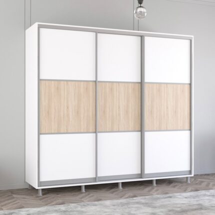 Dulap Aron (2.4m - 2.7m) uși glisante din PAL (K) orizontal