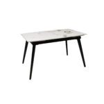 Masa extensibila Elara 1200/1800x800x760 (Culoare Ceramic Shiny White 03)