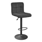 Scaun de bar SB-044 Velvet Black Nr.03+Black Legs