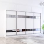 Dulap Fox (3.7m - 4.0m) uși glisante din PAL cu elemente din oglindă