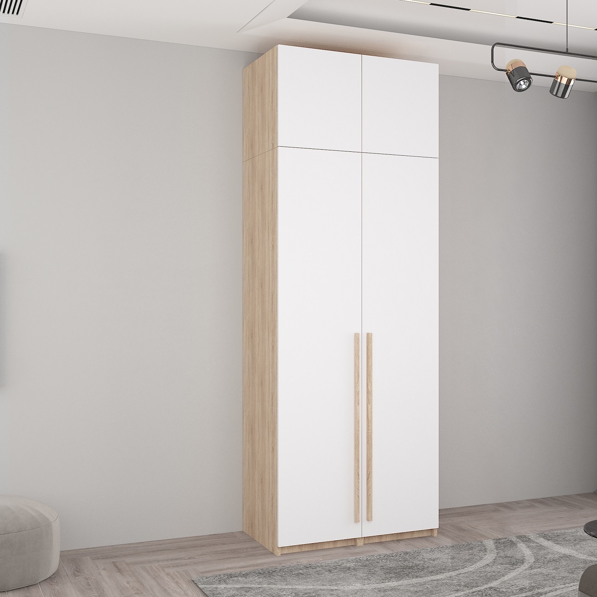 Dulap Smart-Home A+B+P 90x56x240/250/260H cm