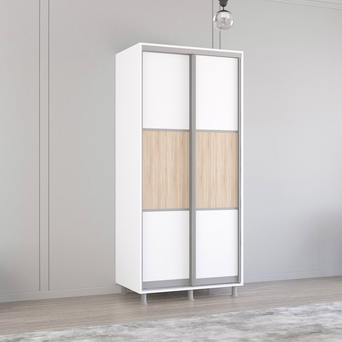 Dulap Aron-P (1.0m - 1.8m) uși glisante din PAL (K) orizontal