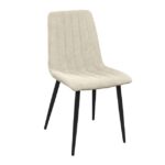 Scaun DC-90 BGF166-2 Beige Velvet+Black Legs