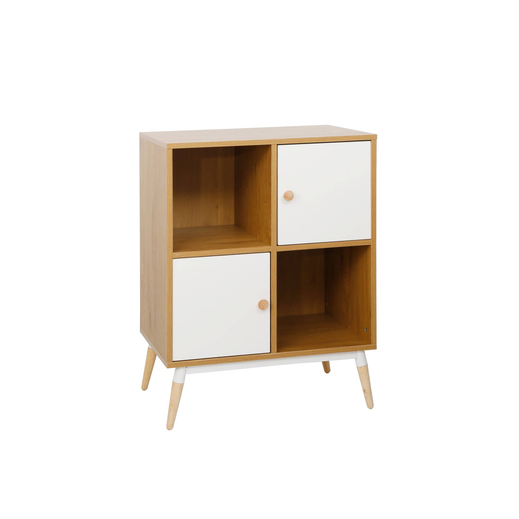 Raft Marani 2 sertar 60x40x81H Stejar/White