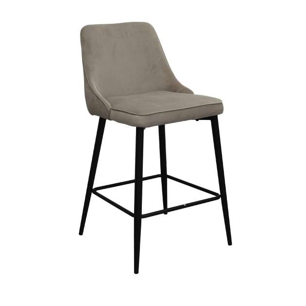 Scaun de Bar Clasic Small Beige HLR7+Black Legs