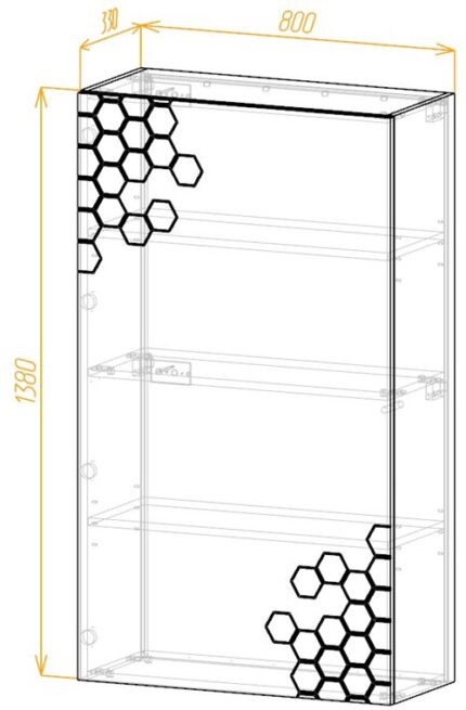 Dulap Zen 80x35x138H cm