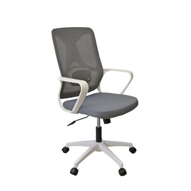 Fotoliu Birou F-20141 A Grey Seat+White Frame