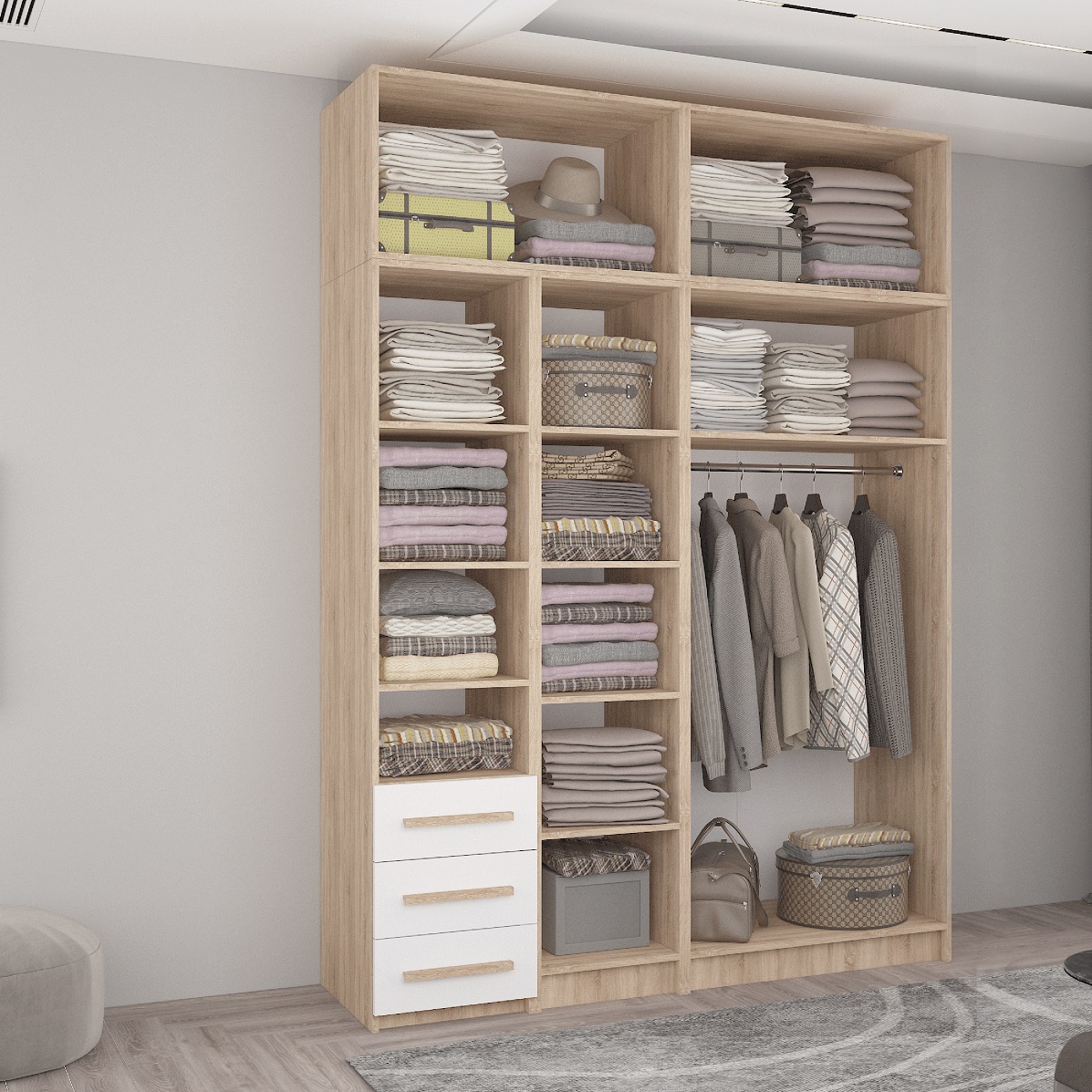 Dulap Smart-Home A+A+B+P+S 180x56x240/250/260H cm