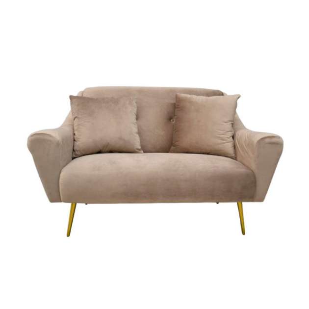 Canapea GLORIOSA(2 locuri) Beige MS01-36+Gold Leg