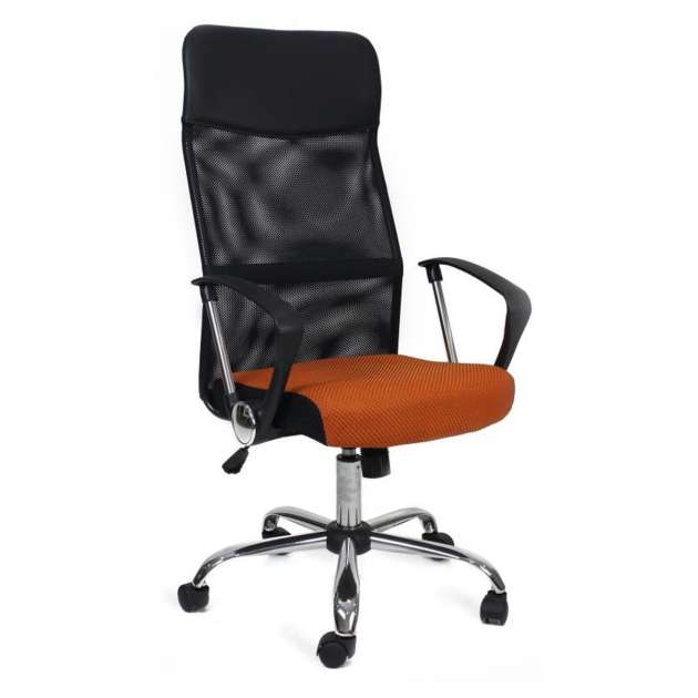 Fotoliu Birou F-63 Black+Orange