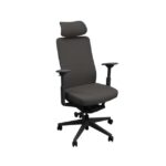 Fotoliu Birou Nelson Dark Grey + Black Frame
