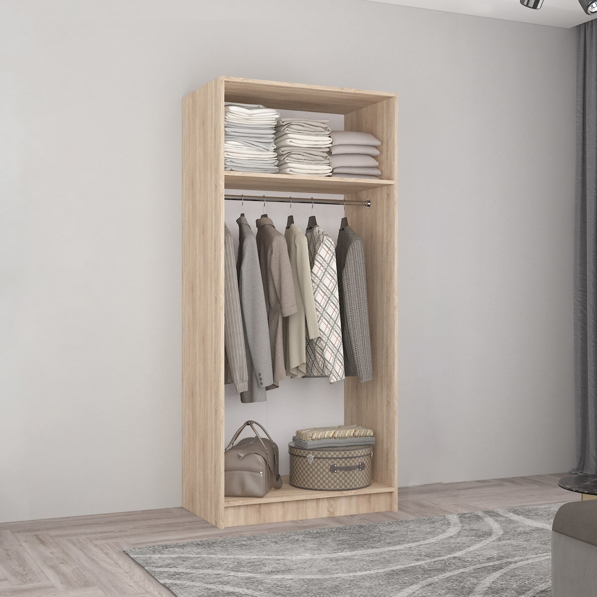 Dulap Smart-Home 0.80x0.56x2.0H m. cu bară p/u umerașe