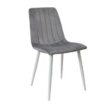 Scaun DC-90P N20 Catifea Dark Grey+White Legs