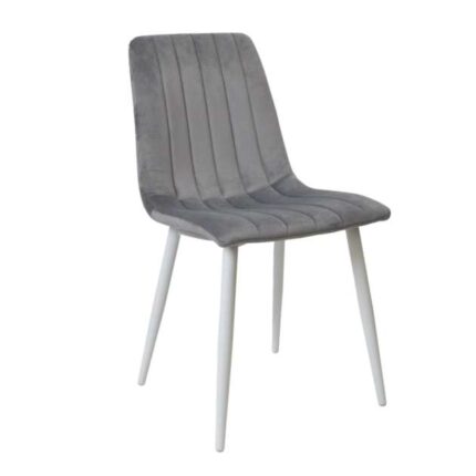 Scaun DC-90P N20 Catifea Dark Grey+White Legs