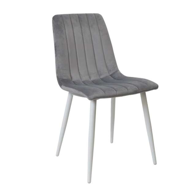 Scaun DC-90P N20 Catifea Dark Grey+White Legs