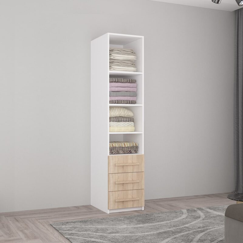 Dulap Smart-Home 0.45x0.56x2.0H m. cu polițe și sertare