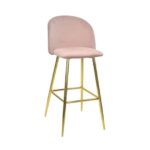 Scaun de Bar Maya Pink HLR25+Gold Legs