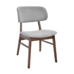 Scaun Uni Fg22616-15 Smoke+Wood Legs