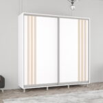 Dulap Aron (2.0m - 2.3m) uși glisante din PAL cu lamele