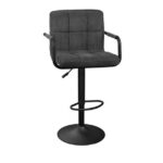Scaun de Bar SB-042 Velvet Dark Grey Nr.08+Black legs