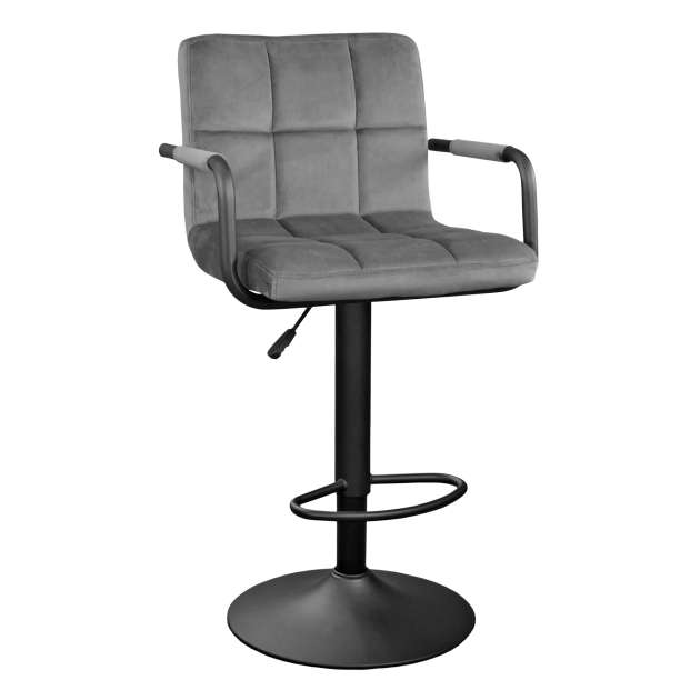 Scaun de Bar SB-042 Catifea Grey Nr.40+Black Leg