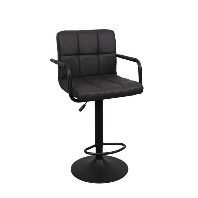 Scaun de Bar SB-042 BlackPU (WAX424)+Black Leg