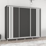 Dulap Aron (2.4m - 2.7m) uși glisante din PAL cu lamele
