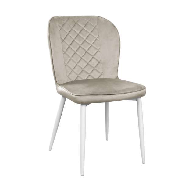 Scaun Tusk Catifea Camel HLR7+White Legs