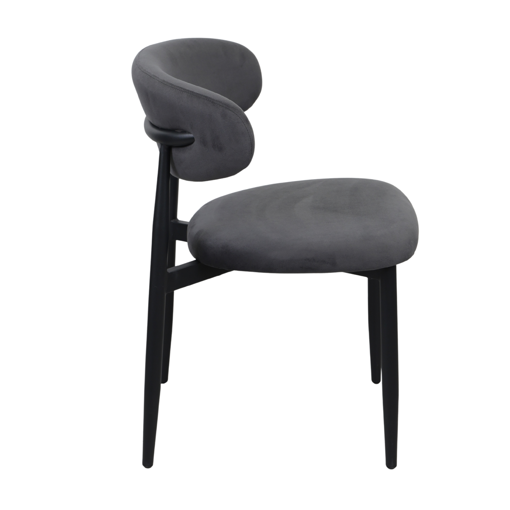 Scaun Meridian Catifea Grey (HLR21) + Black Legs
