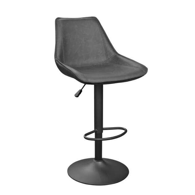 Scaun de bar SB-39 Black Grey (WAX424)+Black Leg