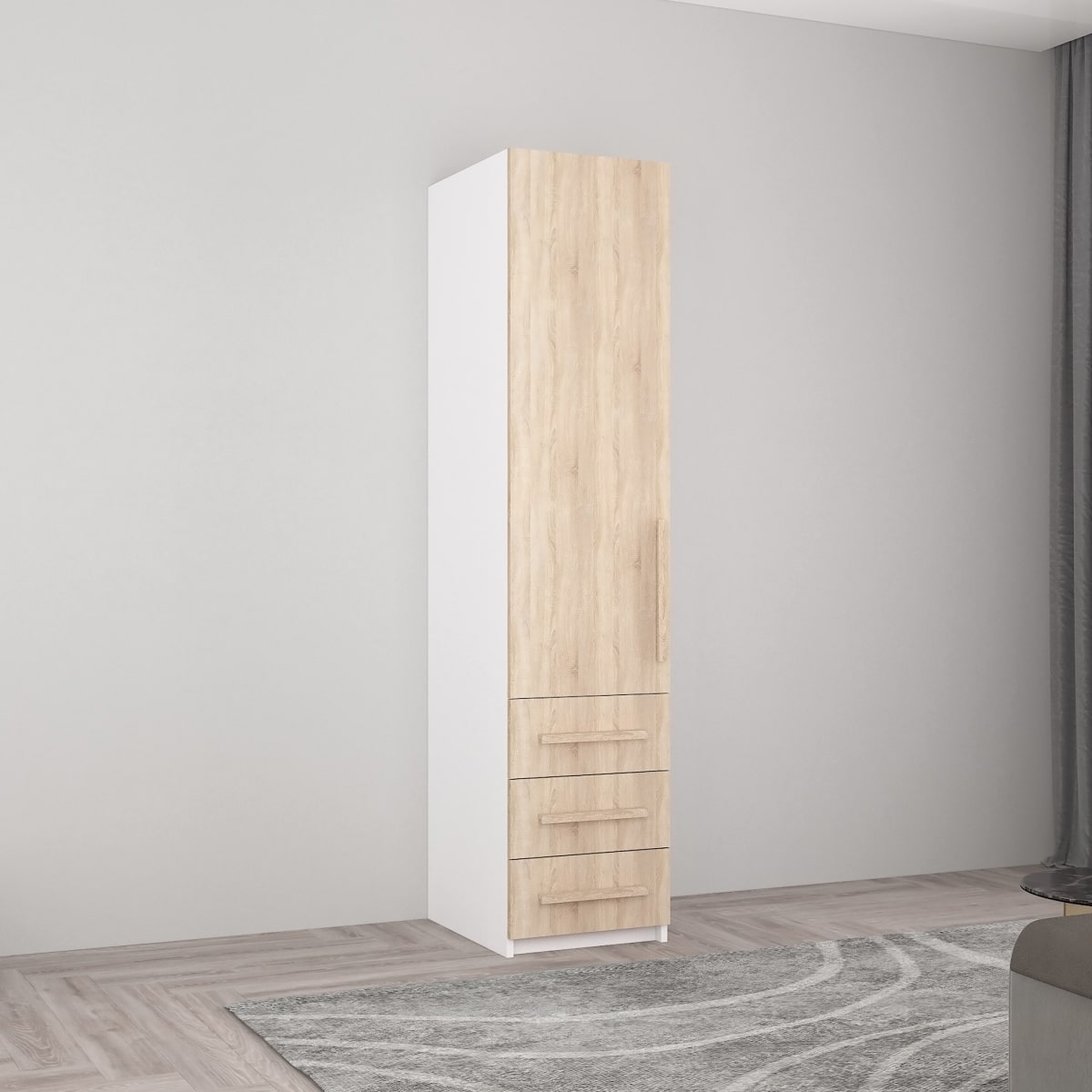 Dulap Smart-Home 0.45x0.56x2.0H m. cu polițe și sertare