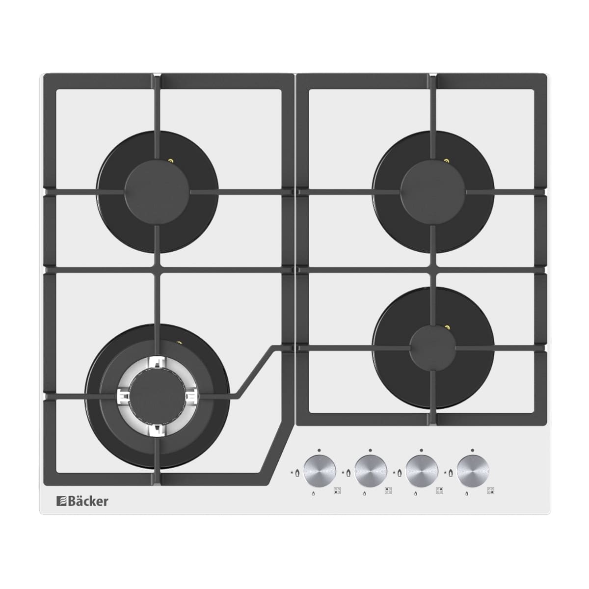 Plită gaze Backer Riki 6004 Turbo WH White