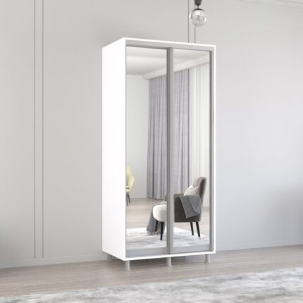 Dulap Aron-S (1.0m - 1.8m) uși glisante din oglinzi