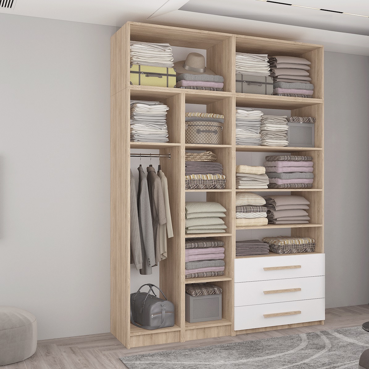 Dulap Smart-Home A+A+B+P+S 180x56x240/250/260H cm