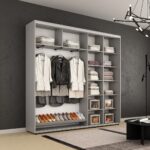 Dulap Compact (1.8-2.3 m.) uși glisante PAL cu ornament linii