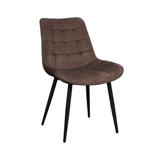 Scaun Hans Catifea Brown HLR49+Black Legs